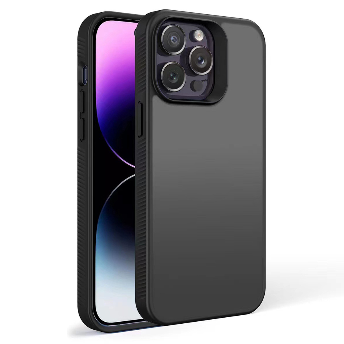 

G-stil Für Iphone 15 Pro Max Anti-drogen-telefon Cover Skin-Touch Matte Tpu+pc-telefonhülle - Dunkles Schwarz, iPhone 15 Pro Max