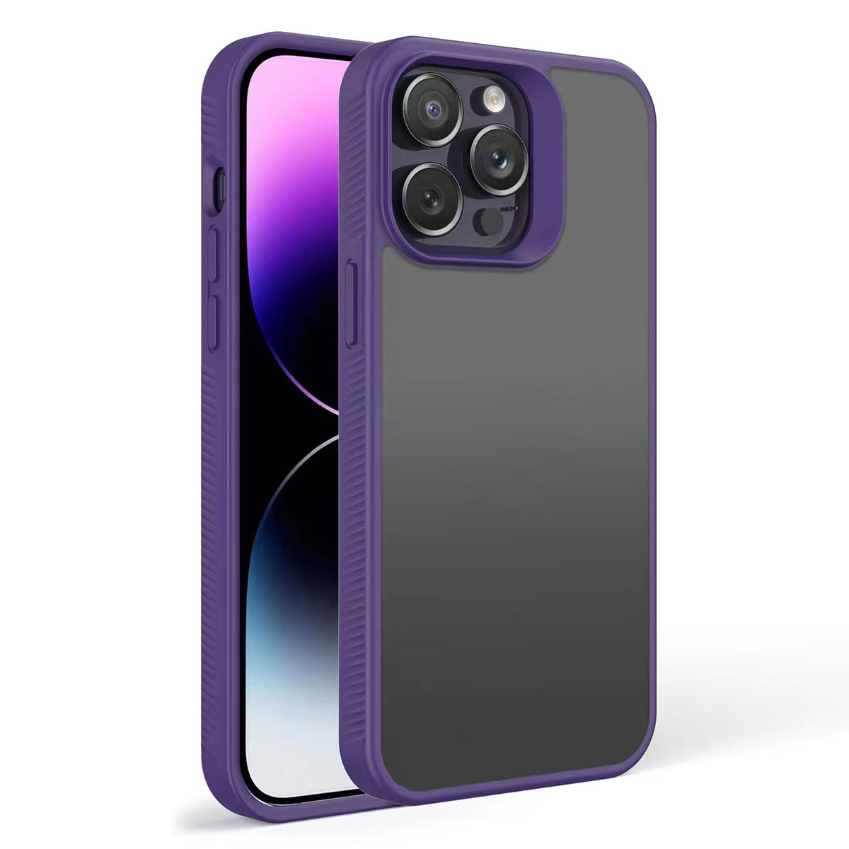

G-stil Für Iphone 15 Pro Max Anti-drogen-telefon Cover Skin-Touch Matte Tpu+pc-telefonhülle - Dunkelviolett, iPhone 15 Pro Max