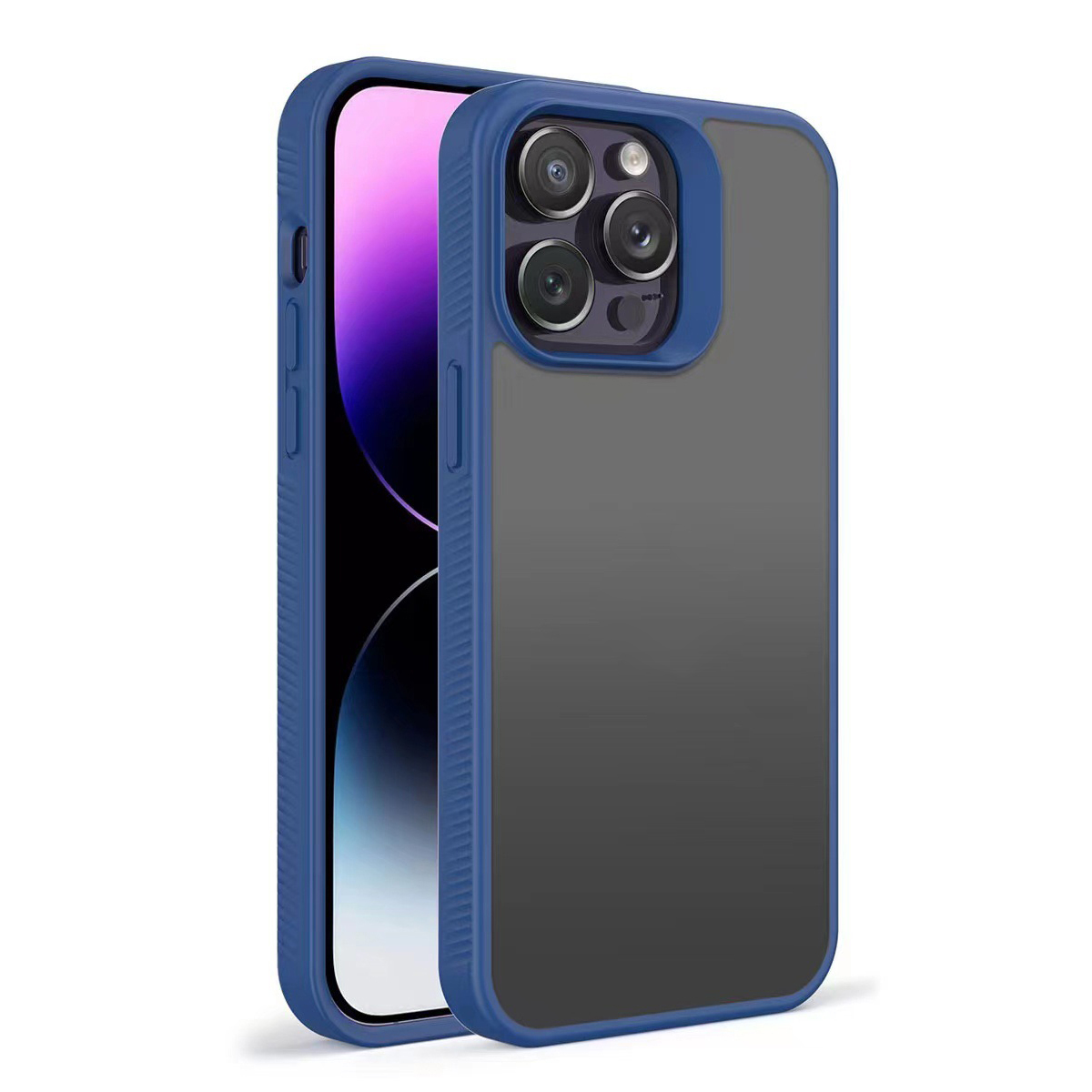 

G Style Schocksicheres Telefonabdeckung Für Iphone 15 Pro Skin-Touch Matte Tpu+pc-telefonhülle - Navy Blau, iPhone 15 Pro