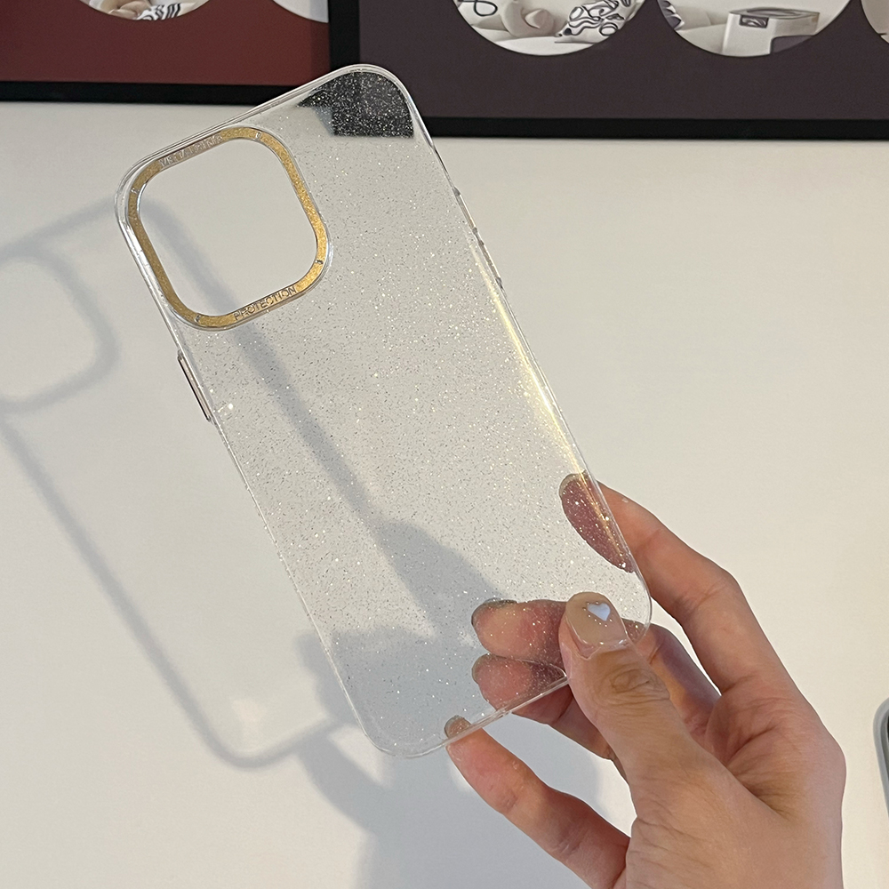 

Für Iphone 13 Pro Max. 6,7 Zoll TPU+PC Back Case Glitter Sparkle Transparent Telefonabdeckung - Transparent, iPhone 13 Pro Max