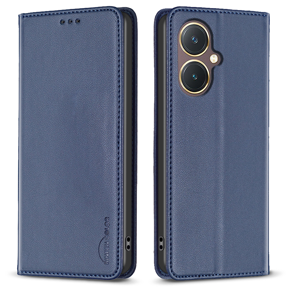

Binfen Farbe BF18 Für Vivo Y27 4G Kratzfeste Leder -handy -kartenhalter -abdeckung - Blau, vivo Y27 4G