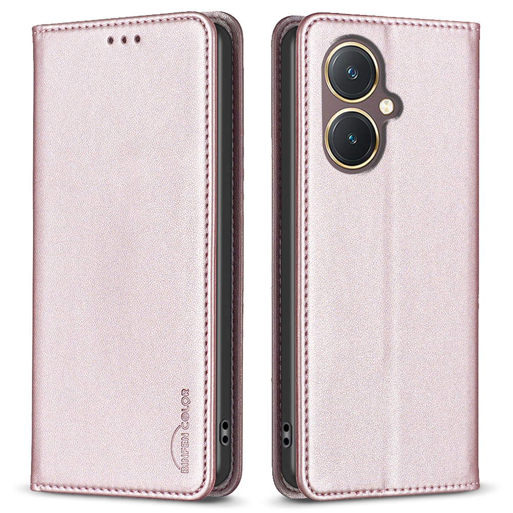 

Binfen Farbe BF18 Für Vivo Y27 4G Kratzfeste Leder -handy -kartenhalter -abdeckung - Roségold, vivo Y27 4G