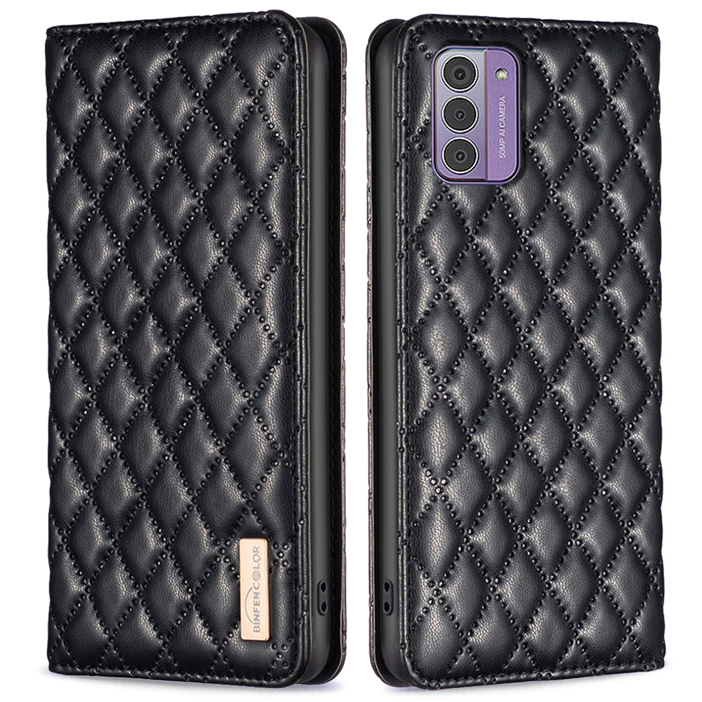 

Binfen Color BF Style-16 Für Nokia G42 / G310 PU Lederstand Cover Anti-drogen-karten-slot-telefonhülle - Schwarz, Nokia G42