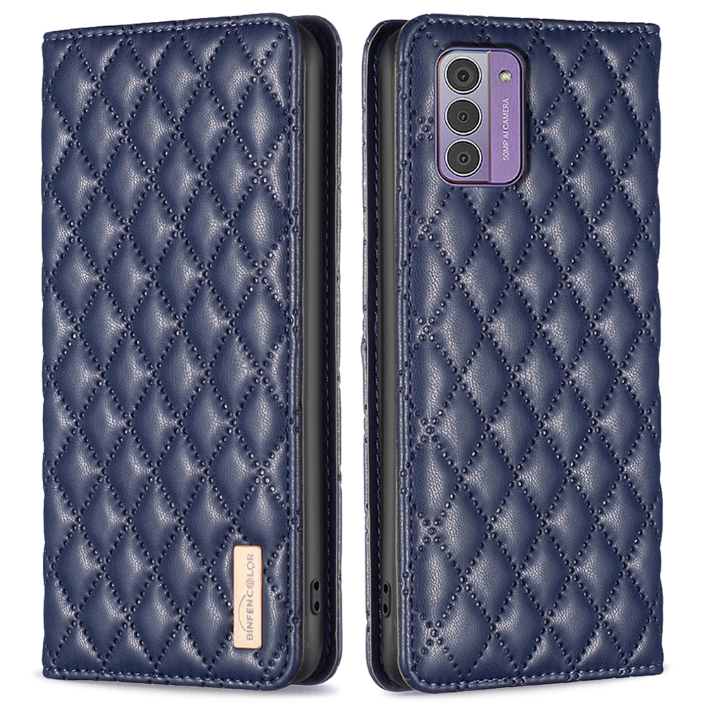 

Binfen Color BF Style-16 Für Nokia G42 / G310 PU Lederstand Cover Anti-drogen-karten-slot-telefonhülle - Blau, Nokia G42