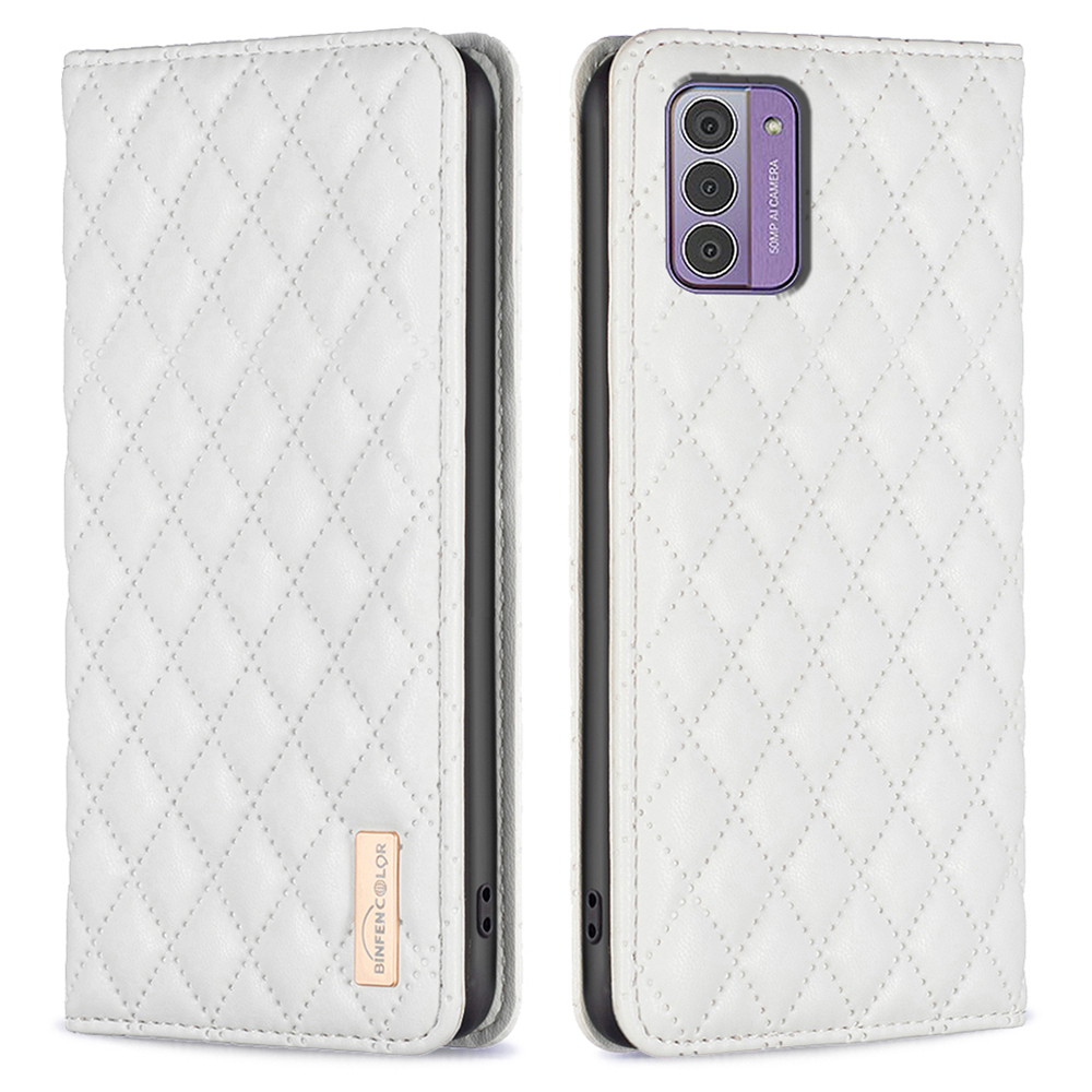 

Binfen Color BF Style-16 Für Nokia G42 / G310 PU Lederstand Cover Anti-drogen-karten-slot-telefonhülle - Weiß, Nokia G42
