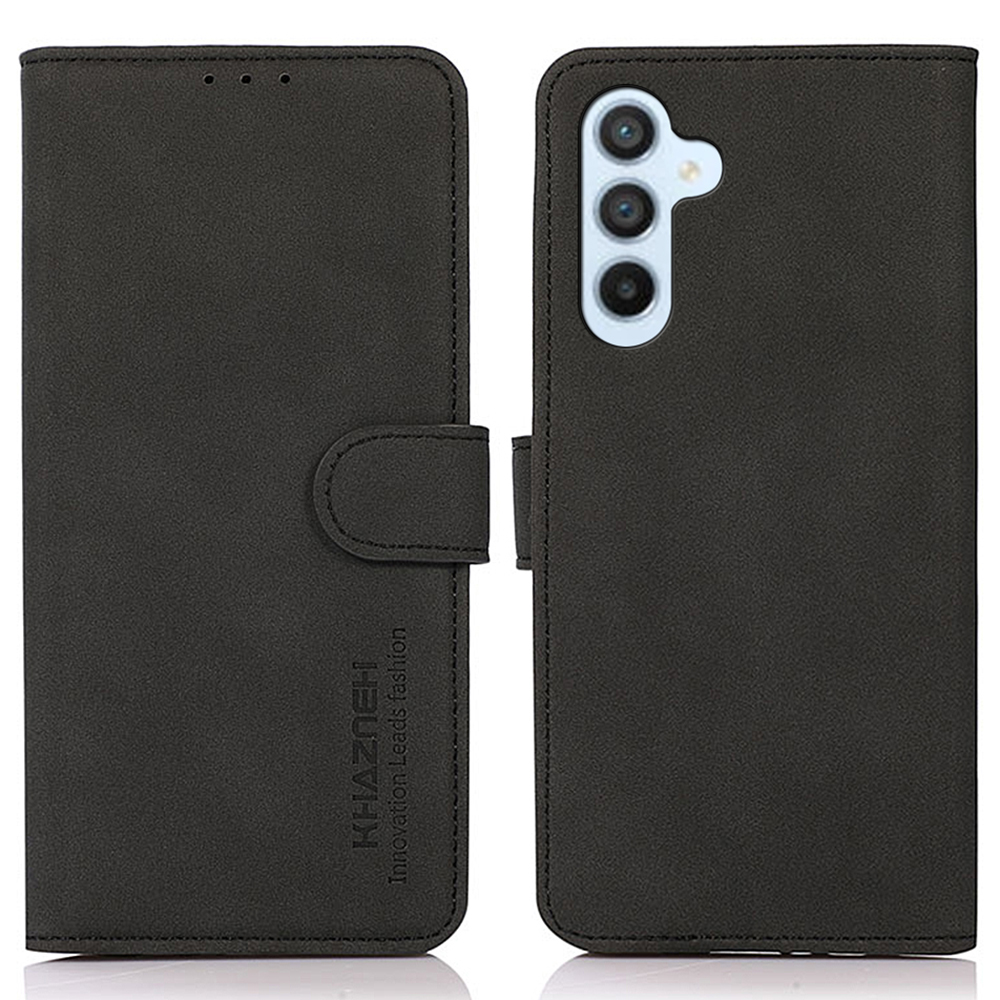 

Khazneh Für Samsung Galaxy M34 5G Wallet Phone Deckung Strukturierter Pu-lederständer Anti-drop-hülle - Schwarz, Samsung Galaxy F34 5G