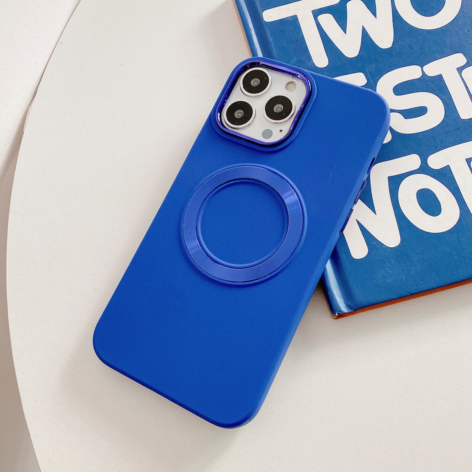 

Für Iphone 14 Pro Max TPU -telefonhülle Elektroplatte Kamera -rahmenmagnetabdeckung - Blau, iPhone 14 Pro Max