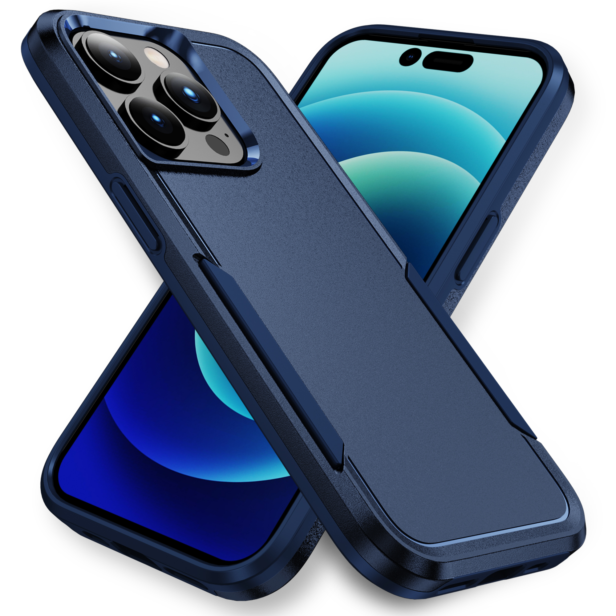 

Für Das Iphone 15 Pro PC+TPU Schockdelie-telefonhülle Anti-drop-rückschutzabdeckung - Blau, iPhone 15 Pro