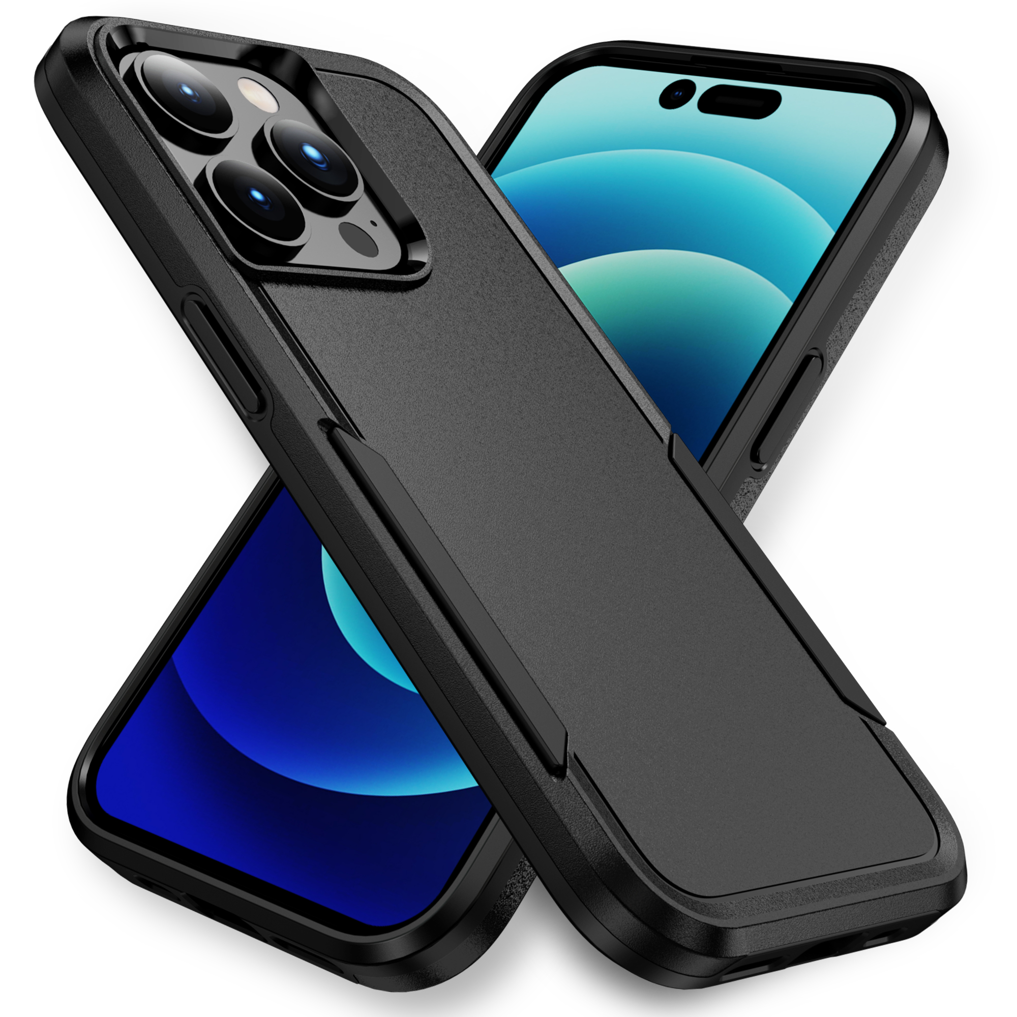 

Für Das Iphone 15 Pro Max Anti-drop-abdeckungsabdeckung Schockdes Pc+tpu-telefonfall - Schwarz, iPhone 15 Pro Max