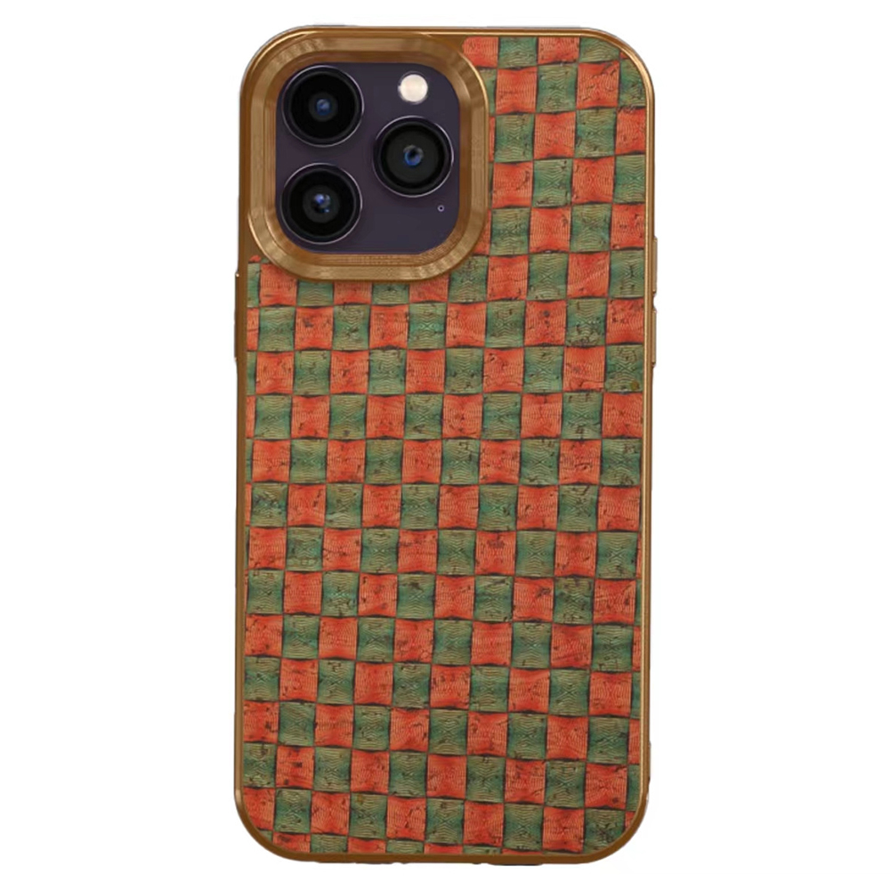 

Elektroplattenkoffer Der Blumenmuster -serie Für Iphone 13 Pro Max, PU -lederbeschichtete TPU+PC -telefonabdeckung - Orange, iPhone 13 Pro Max