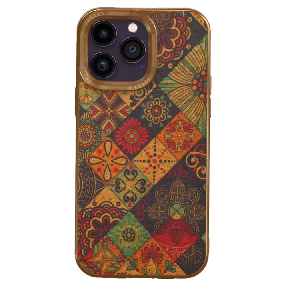 

Blumenmuster -serie Für Iphone 14 Pro Elektroplatten Hülle PU Leder+tpu+pc -telefonabdeckung - Gelb, iPhone 14 Pro