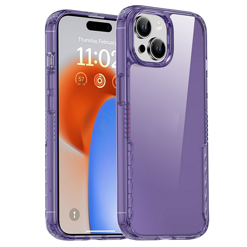 

Ipaky Für Iphone 15 Plus Transparente Telefonhülle TPU Frame PC Back Anti-drop - Transparent Lila, iPhone 15 Plus