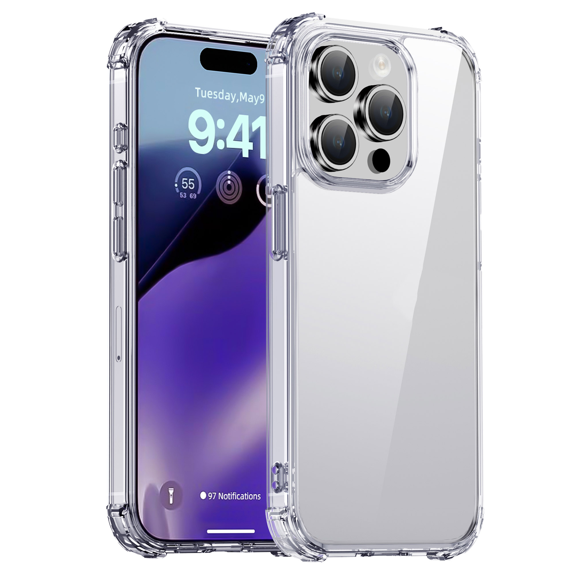 

Ipaky Anti-drop-telefonhülle Für Iphone 15 Pro Max, Hard PC Back TPU Frame Clear Telefonabdeckung, iPhone 15 Pro Max
