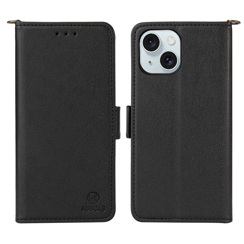 

Abbcas Für Iphone 15 Plus Wallet Hülle PU Leder Ameise Textur Stand Telefonabdeckung - Schwarz, iPhone 15 Plus