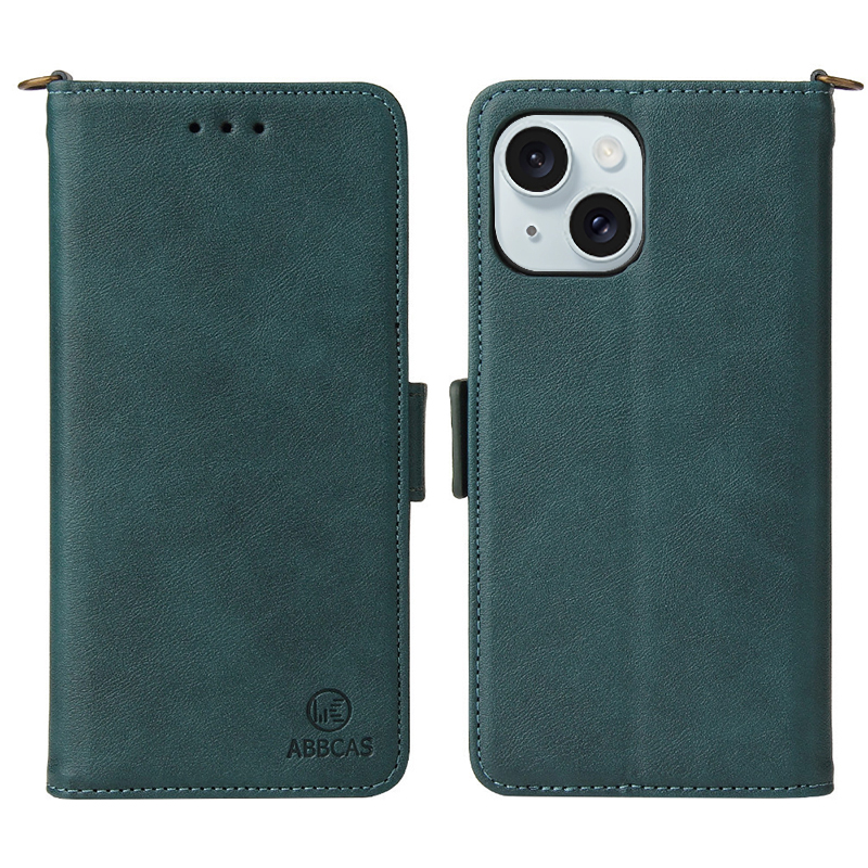 

Abbcas Für Iphone 15 Plus Wallet Hülle PU Leder Ameise Textur Stand Telefonabdeckung - Grün, iPhone 15 Plus