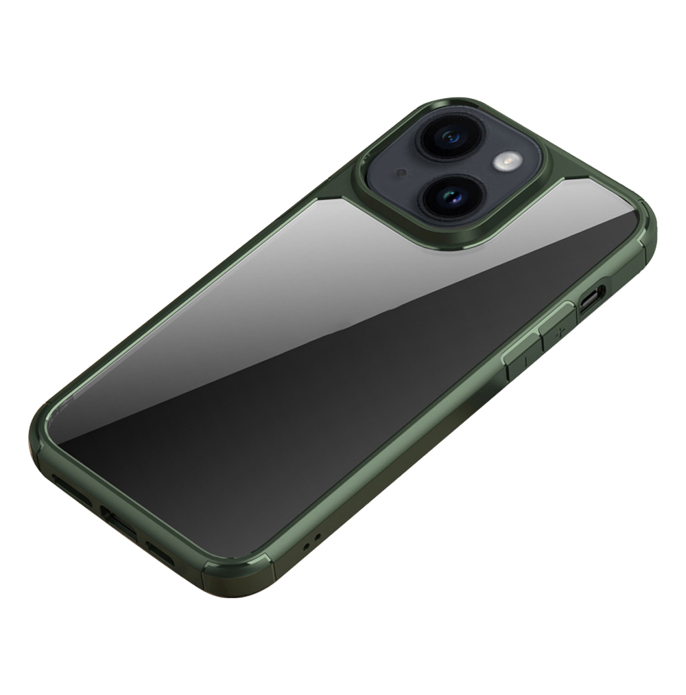 

Hard PC + Tpu-telefonhülle Für Iphone 15 Plus Anti-kratzer-schock-slim-telefonabdeckung - Grün, iPhone 15 Plus
