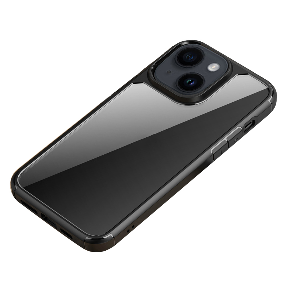 

Hard PC + Tpu-telefonhülle Für Iphone 15 Plus Anti-kratzer-schock-slim-telefonabdeckung - Schwarz, iPhone 15 Plus