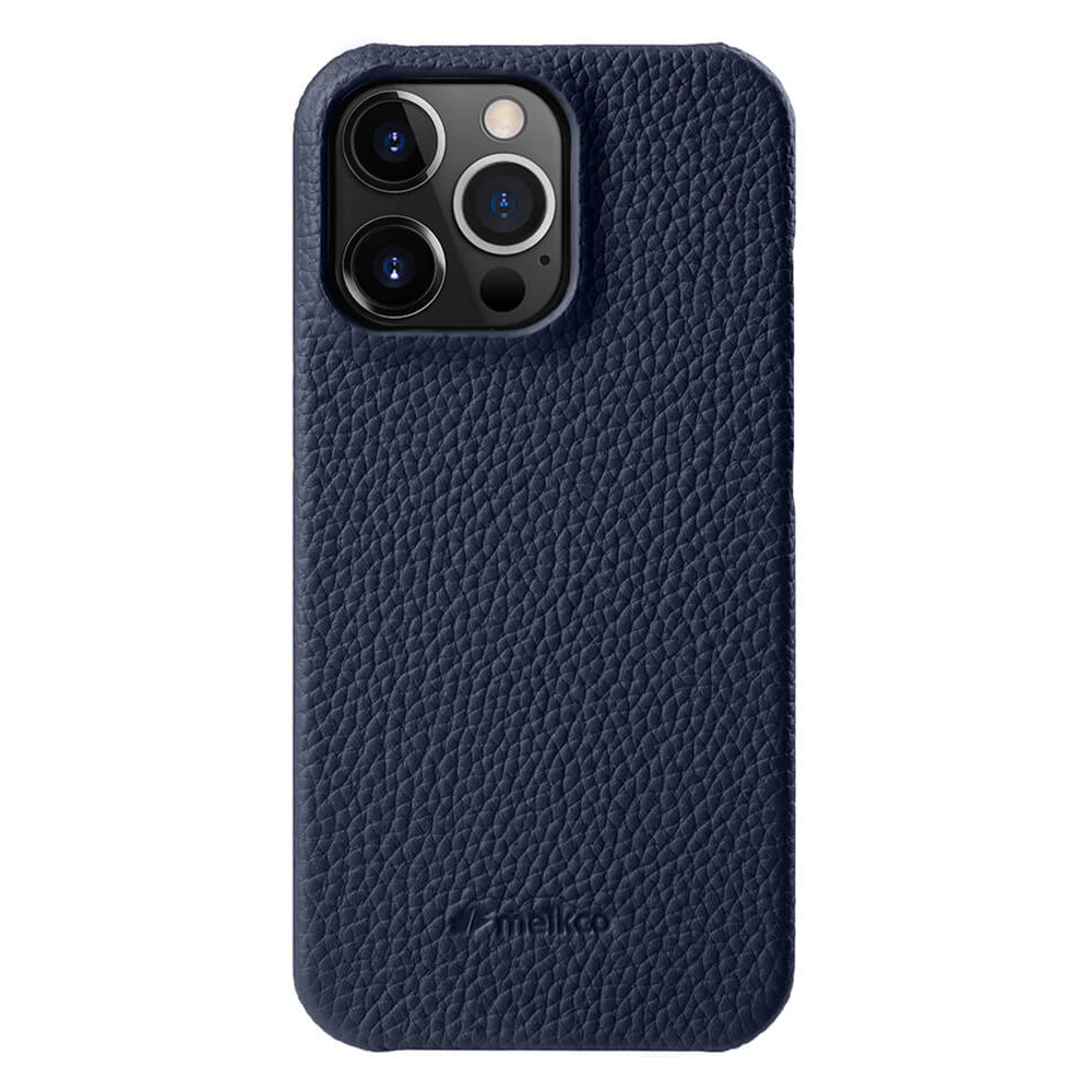 

Melkco Mikrofaserfutterabdeckung Für Iphone 15 Pro, Echte Kuhleder -pc Unvollständige Telefonhülle - Dunkelblau, iPhone 15 Pro