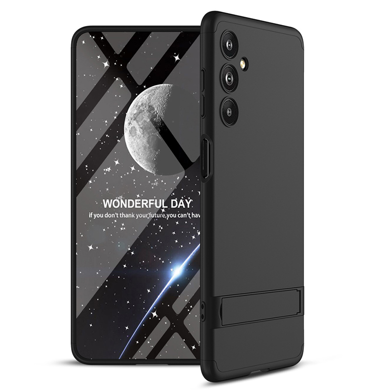 

GKK Für Samsung Galaxy F54 5G/M54 5G Schockfestes Kunststoff -telefonabdeckungsabdeckung Versteckter Kickstand -telefon Zurück - Schwarz, Galaxy F54 5G