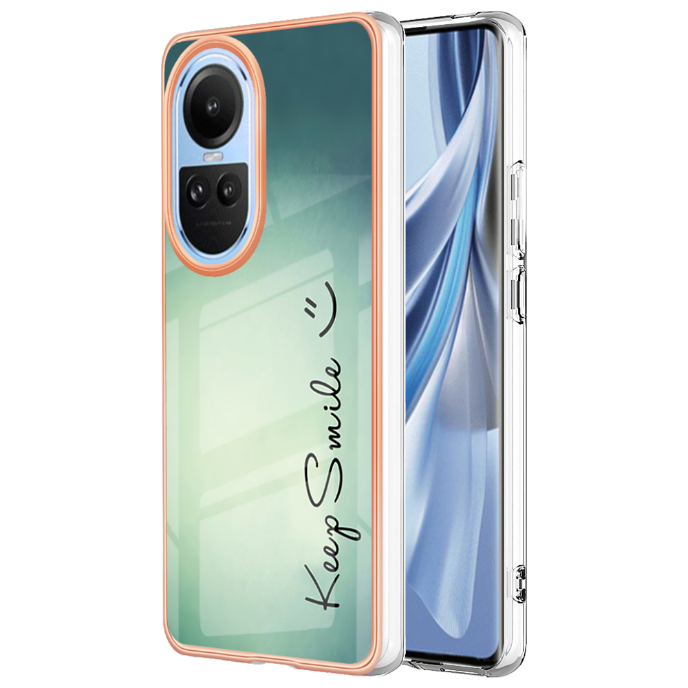

YB IMD Series-19-stil D Elektroplattenabdeckung Für Oppo Reno10 5g, Imd-muster 2,0 mm Tpu-telefonhülle - Lächle, Oppo Reno10 5G (Global)