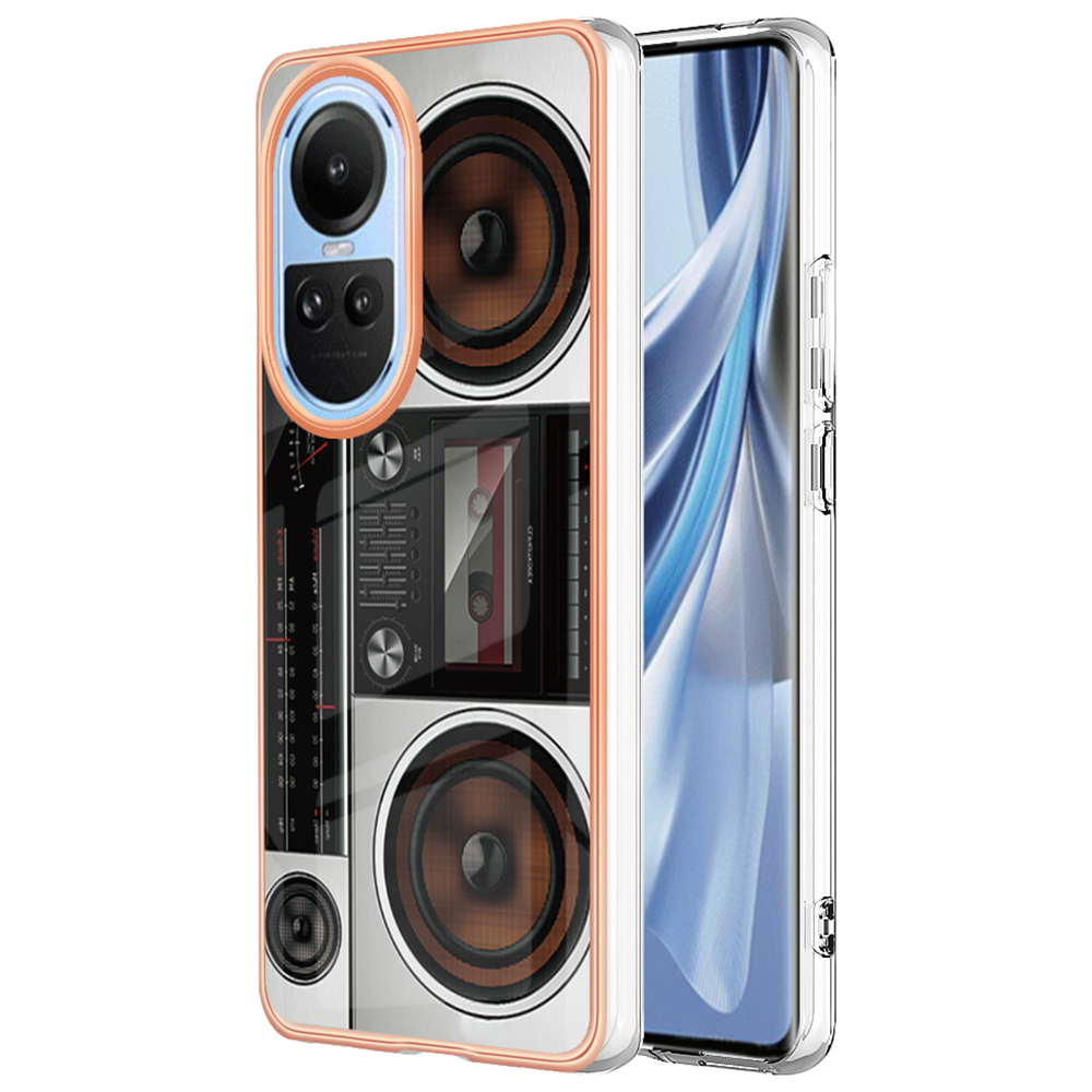 

YB IMD Series-19-stil D Elektroplattenabdeckung Für Oppo Reno10 5g, Imd-muster 2,0 mm Tpu-telefonhülle - Radio, Oppo Reno10 5G (Global)