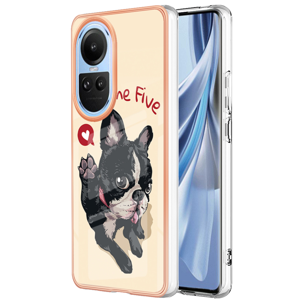 

YB IMD Series-19-stil D Elektroplattenabdeckung Für Oppo Reno10 5g, Imd-muster 2,0 mm Tpu-telefonhülle - Hund, Oppo Reno10 5G (Global)