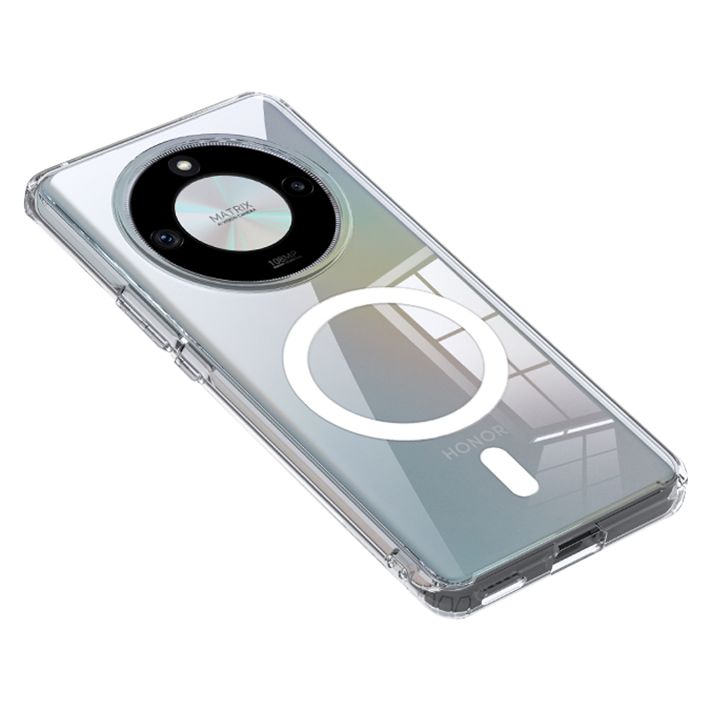 

Magnetische Telefonhülle Für Ehren X50, PC+TPU -telefonabdeckung, Die Mit Magsafe Kompatibel Ist - Transparent, Honor X50