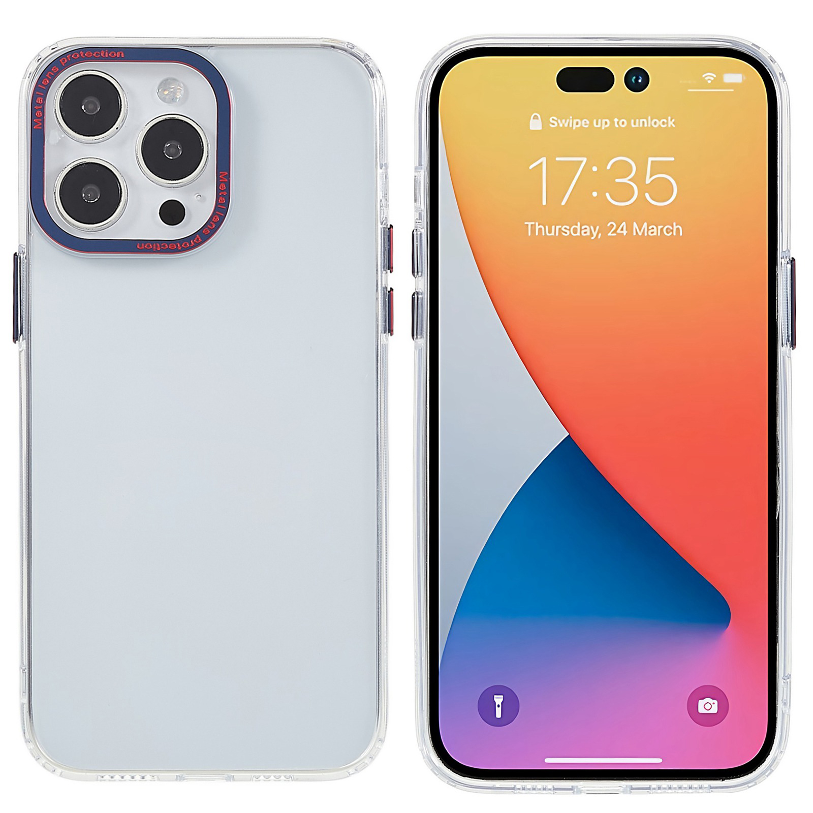 

FULEXIN Clear Phone Case for iPhone 15 Pro Max , TPU+Acrylic Protective Back Cover - Sapphire, iPhone 15 Pro Max