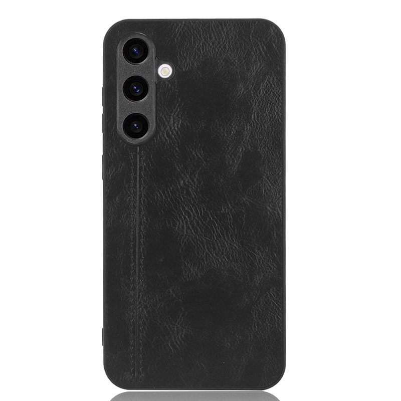 

Für Samsung Galaxy S23 fe Telefonabdeckungsstich -line PU Lederbeschichtete PC+TPU -schutzhülle - Schwarz, Galaxy S23 FE