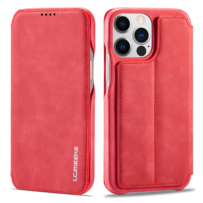 

Lc. Imeeke Für Iphone 15 Pro Max Drop-proof-stand Cover-abdeckung PU Leder Telefonhülle Mit Kartensteckplatz - Rot, iPhone 15 Pro Max