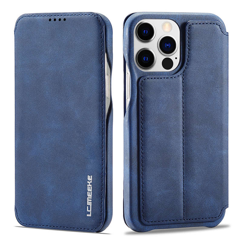 

Lc. Imeeke Für Iphone 15 Pro Max Drop-proof-stand Cover-abdeckung PU Leder Telefonhülle Mit Kartensteckplatz - Blau, iPhone 15 Pro Max