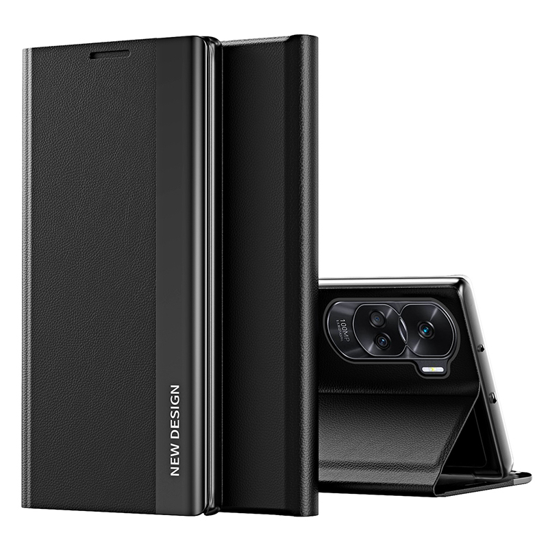 

Für Ehre 90 Lite 5G / X50i 5G PU Leder+pc Elektroplatte Telefonabdeckung Anti-drop-ständer Gehäuse - Schwarz, Honor 90 Lite 5G