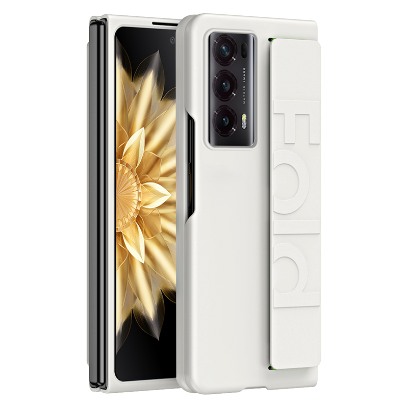 

Dehnbare Armbandreihe Für Ehrenmagie V2 5G Gummiertes Telefongehäuse Schutzharter Hartpc -rückdecke - Weiß, Honor Magic V2 5G