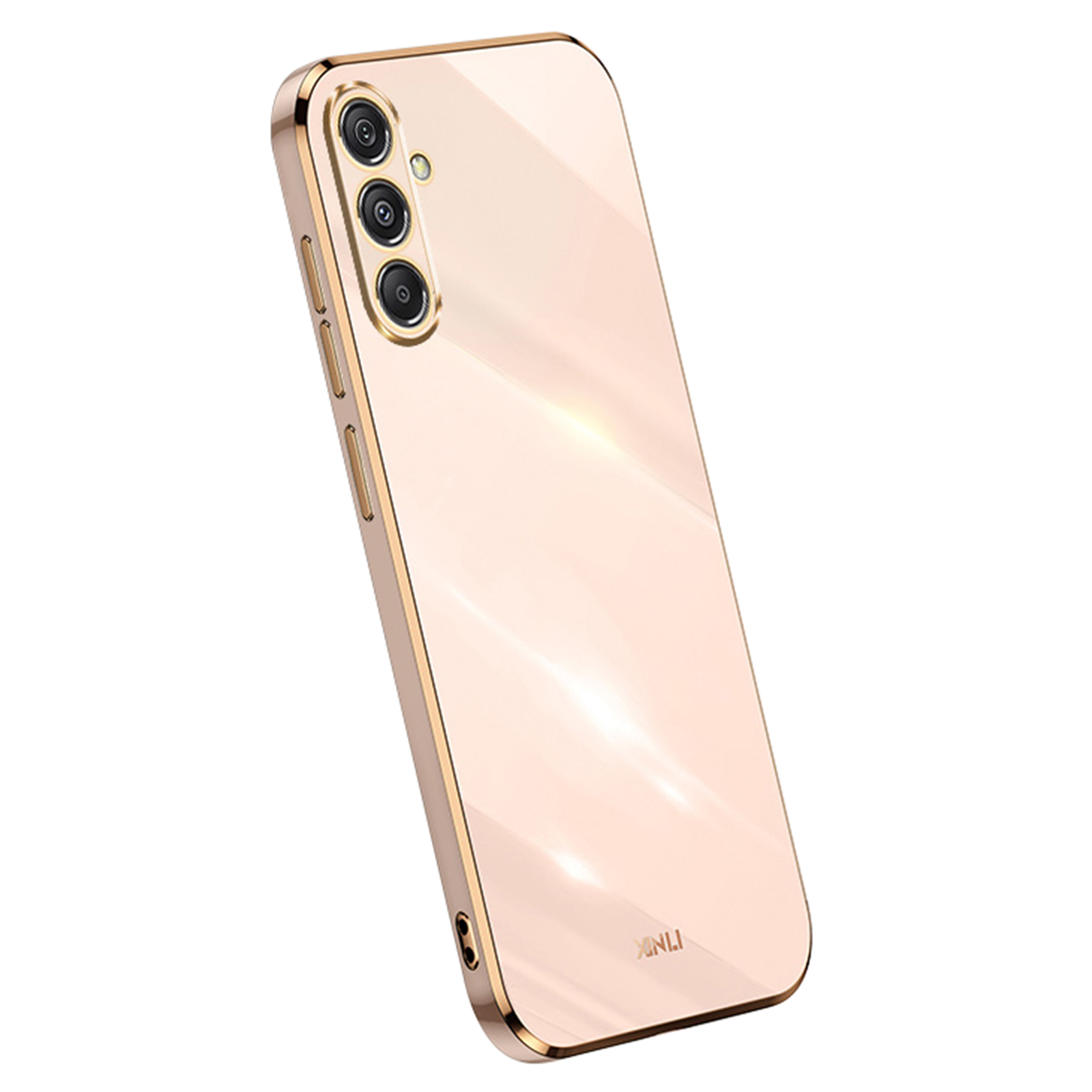 

Xinli Für Samsung Galaxy S23 fe Electroplated Gold Edge TPU Phone Case Drop-sof-abdeckung - Rosa, Galaxy S23 FE