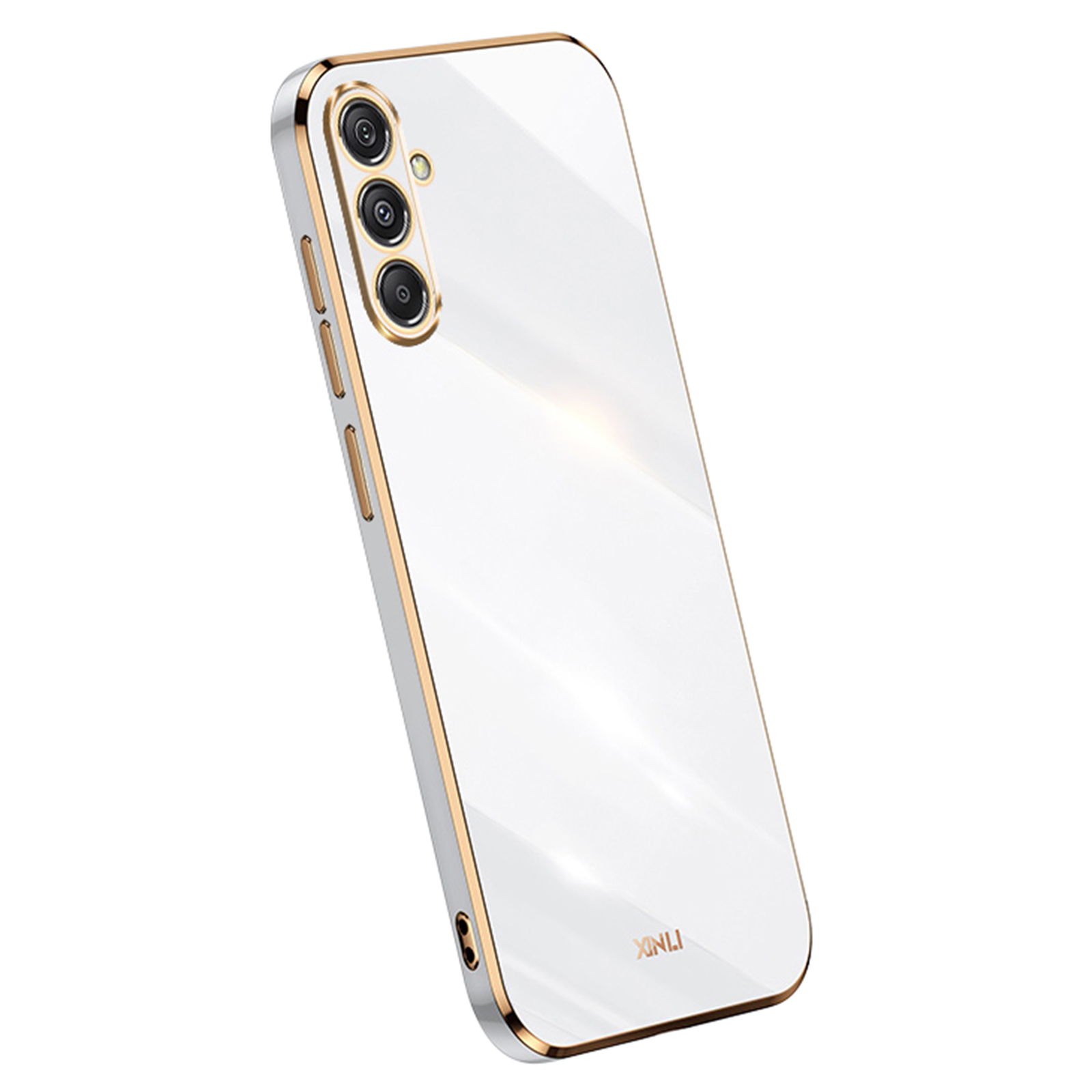 

Xinli Für Samsung Galaxy S23 fe Electroplated Gold Edge TPU Phone Case Drop-sof-abdeckung - Weiß, Galaxy S23 FE