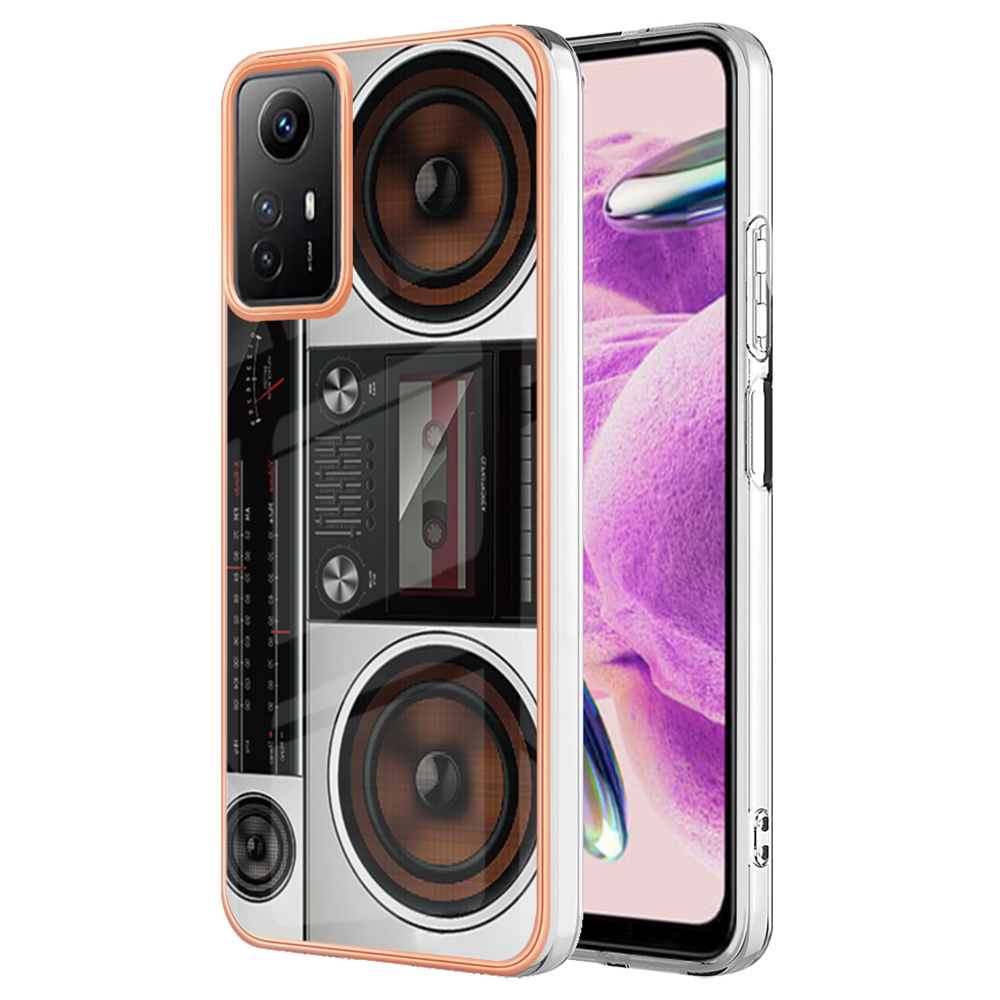 

YB IMD Series-19-stil D Für Xiaomi Redmi Anmerkung 12S 4G Muster Elektroplating-hülle 2,0 mm TPU Schockschutz Imd-telefonabdeckung - Radio, Xiaomi Redmi Note 12S 4G