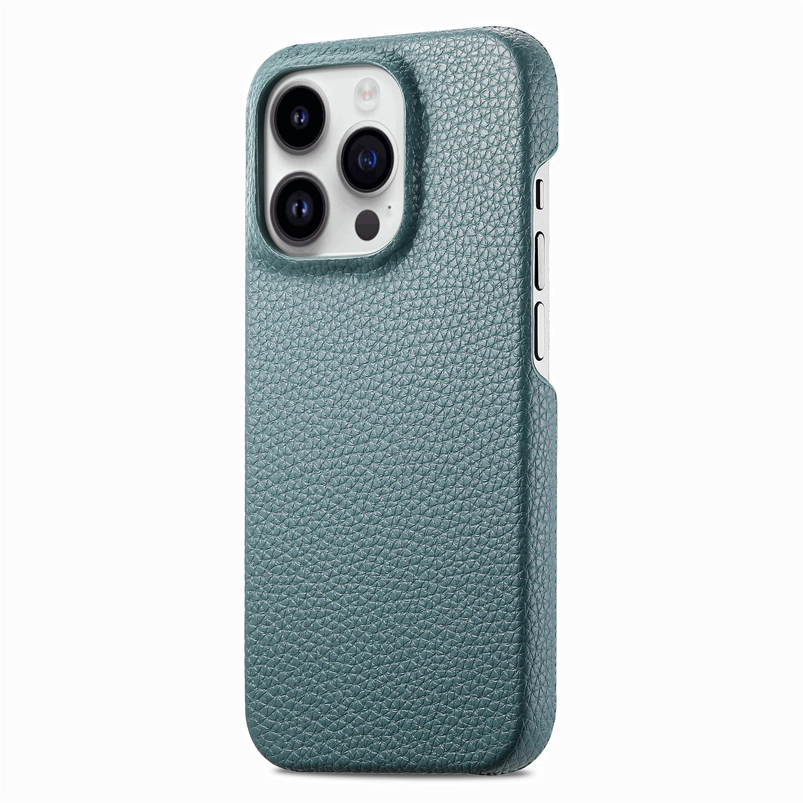 

Litchi Textur Back Hülle Für Iphone 15 Pro Max Maximale Farbe PU -leder -pc -telefonabdeckung - Hellblau, iPhone 15 Pro Max