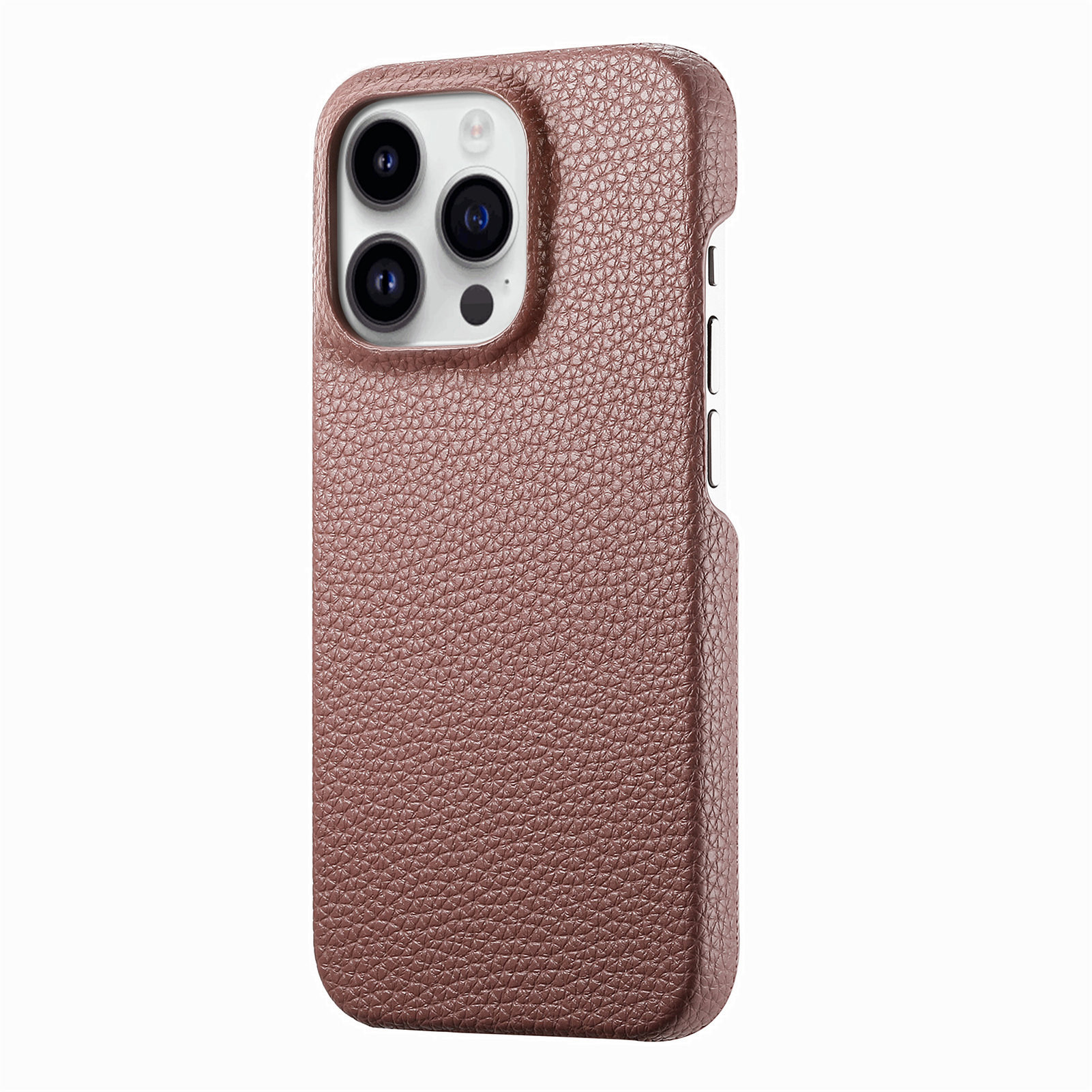 

Litchi Textur Back Hülle Für Iphone 15 Pro Max Maximale Farbe PU -leder -pc -telefonabdeckung - Jujube -aprikose, iPhone 15 Pro Max