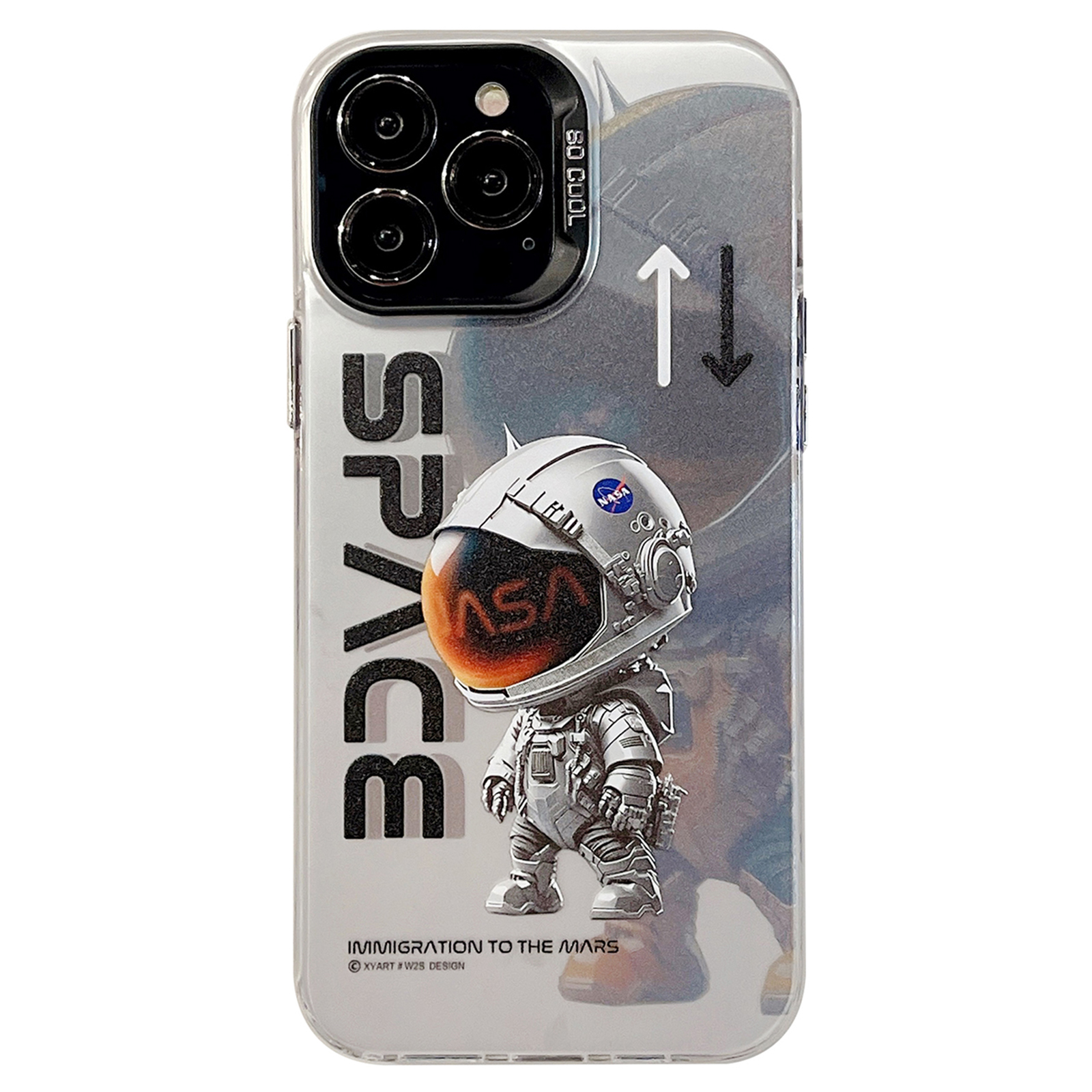 

Für Das Iphone 13 Pro 6,1 Zoll PC+TPU -hülle Panda Astronaut Bunte Muster Druckschockdelefonabdeckung - Silber Astronaut, iPhone 13 Pro