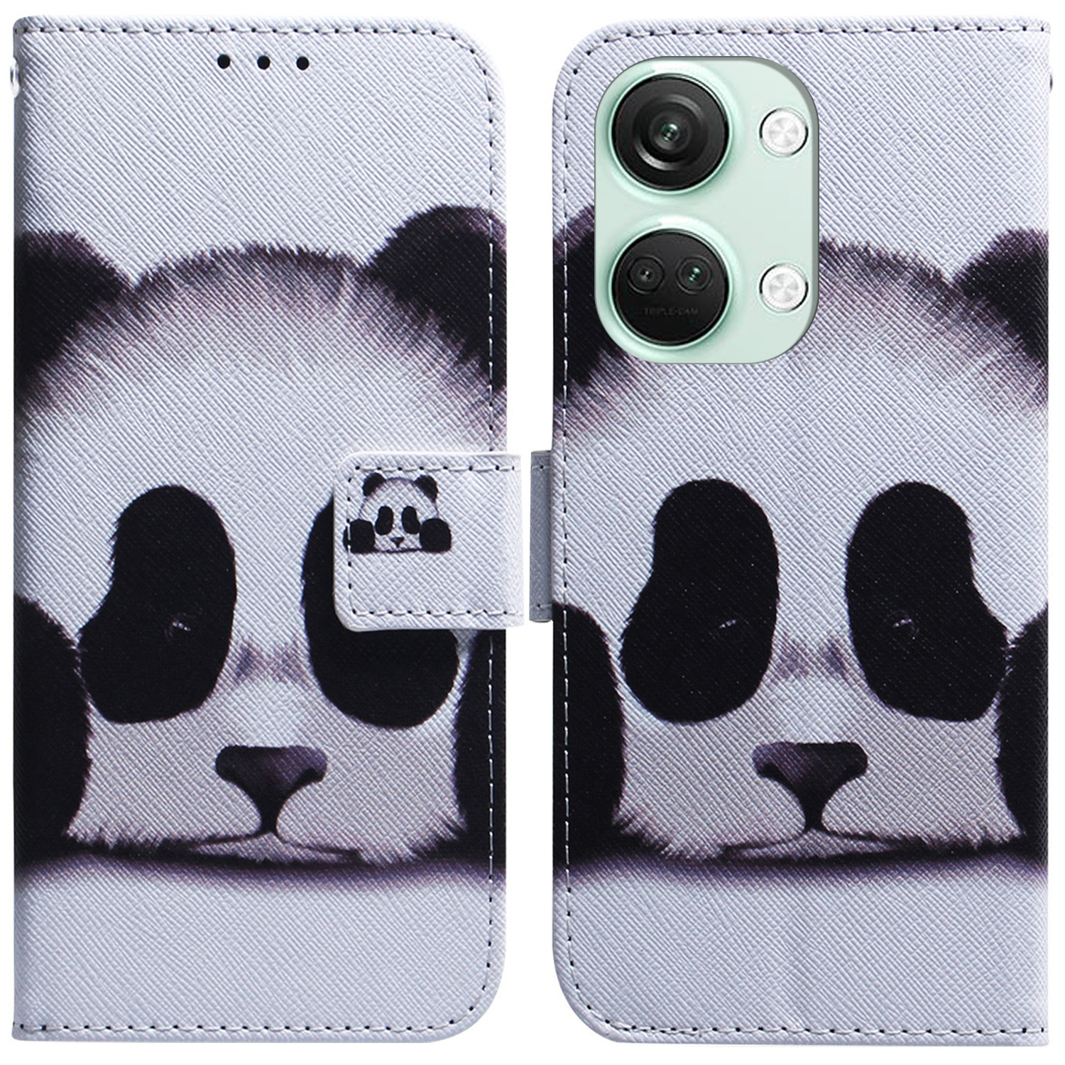 

Musterdruckbrieftasche Hülle Für OnePlus Nord 3 5g / Ace 2v, PU Lederstand Schockdelie -telefonabdeckung - Panda, OnePlus Nord 3 5G
