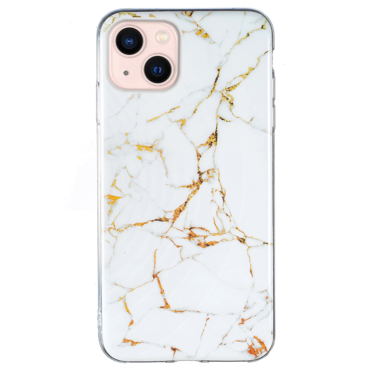 

Für Das Iphone 15 Plus Marmormuster IMD TPU Phone Hülle Anti-kratzer-rückdeckabdeckung - Weiß, iPhone 15 Plus