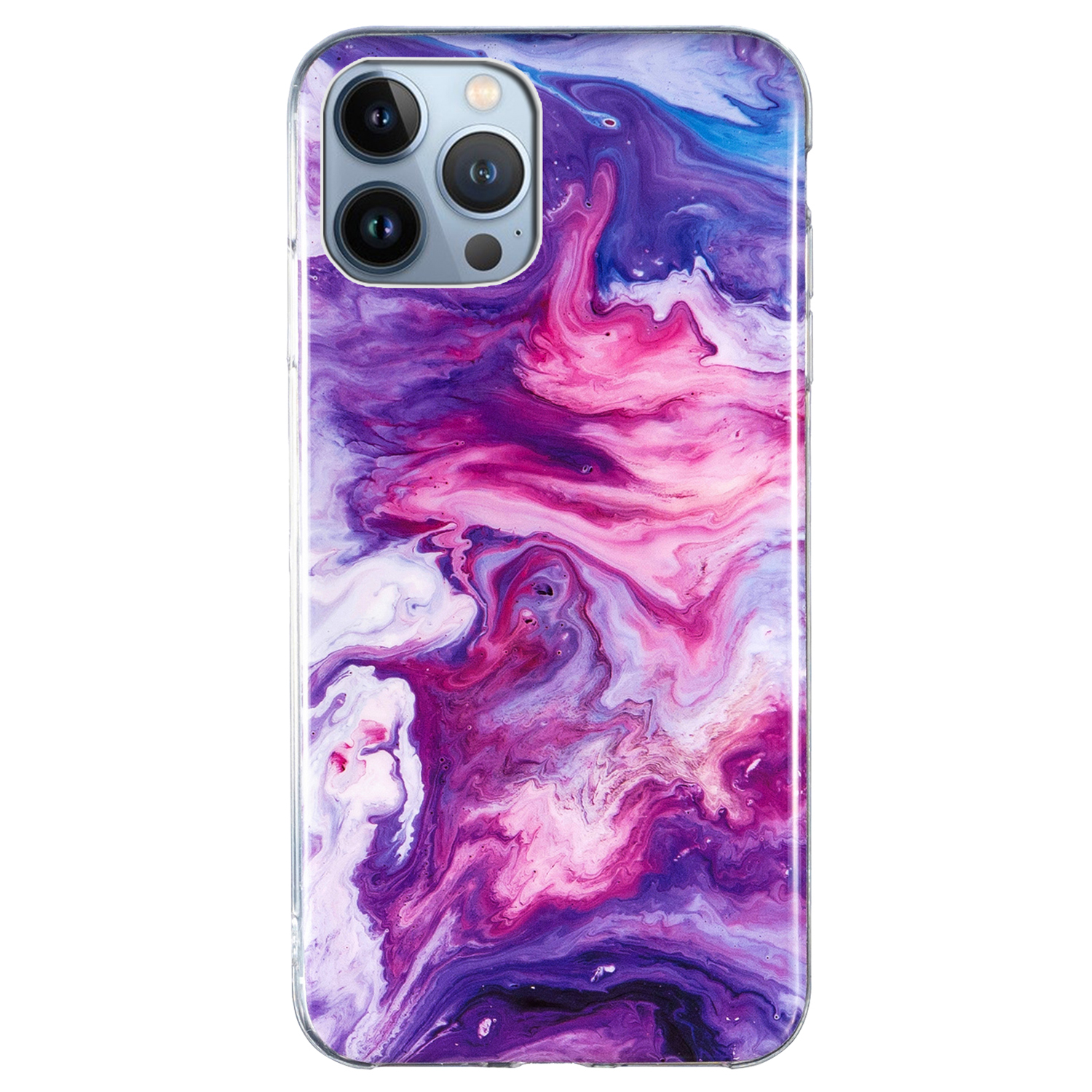 

Für Das Iphone 15 Pro Marmor Muster TPU Phone Case IMD -prozessschutzabdeckung - Rot, iPhone 15 Pro