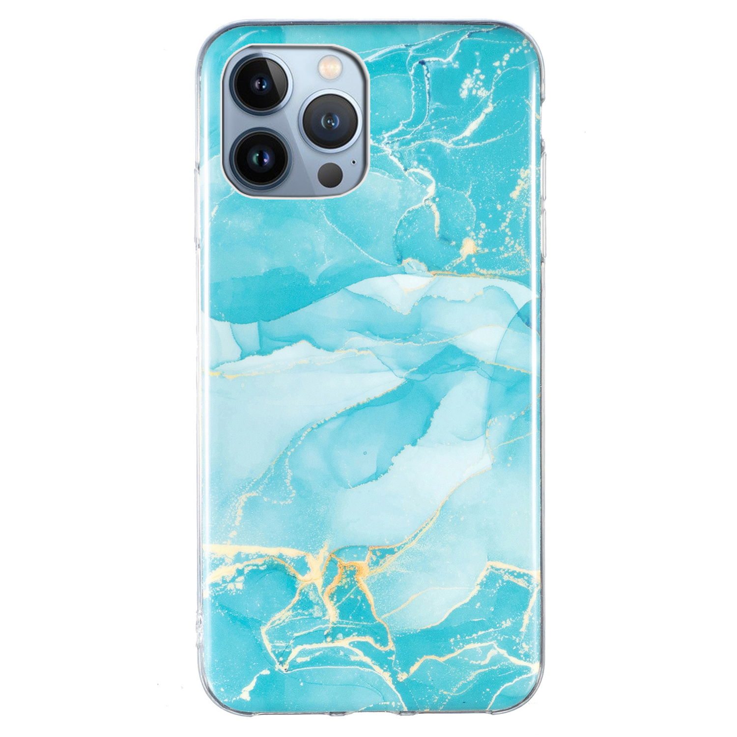 

Für Das Iphone 15 Pro Marmor Muster TPU Phone Case IMD -prozessschutzabdeckung - Grün, iPhone 15 Pro