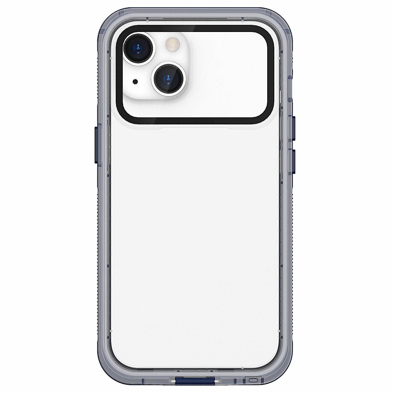 

Für Das Iphone 15 IP68 Water of Water of Phone Case Anti-drogen-pc+neopren-telefonabdeckung - Transparent Blau, iPhone 15