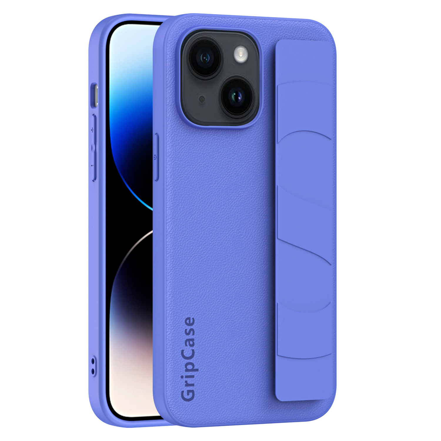

Armband Design Telefonhülle Für Iphone 15, Litchi Textur PU Lederbeschichteter PC+TPU -abdeckung - Violett Blau, iPhone 15