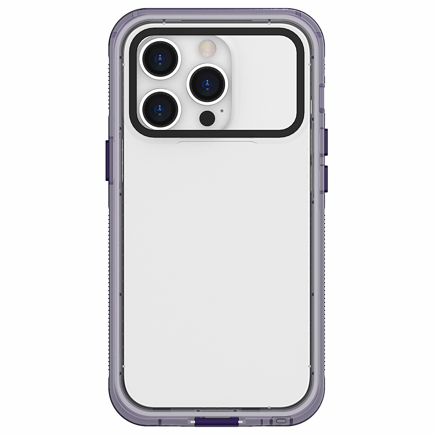 

Für Das Iphone 15 Pro IP68 Water of Phone Case Fall Fall Protection Pc+neopren -handy Shell Shell - Transparent Lila, iPhone 15 Pro