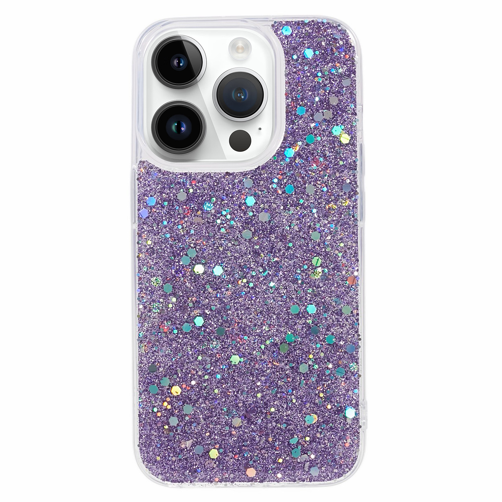 

Glitzer-hülle Für Iphone 15 Pro Max, Anti-kratzer-tpu-telefonabdeckung - Lila, iPhone 15 Pro Max
