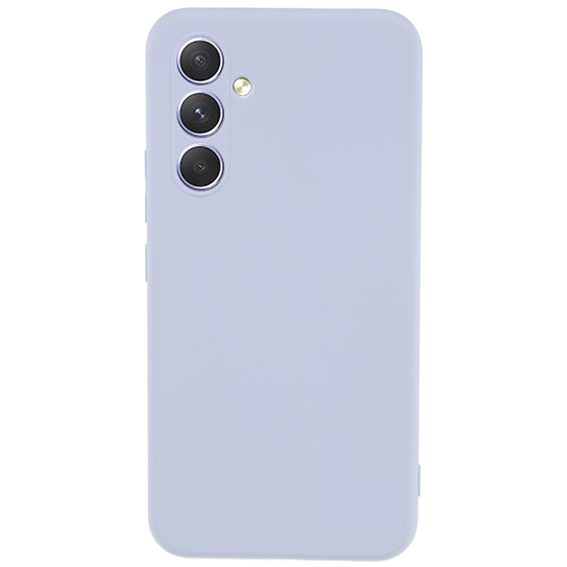 

Für Samsung Galaxy S23 fe Faserfaserauskleidung Gummiziert Tpu-telefonabdeckung Anti-kratzer-rückseite - Helles Lila, Galaxy S23 FE