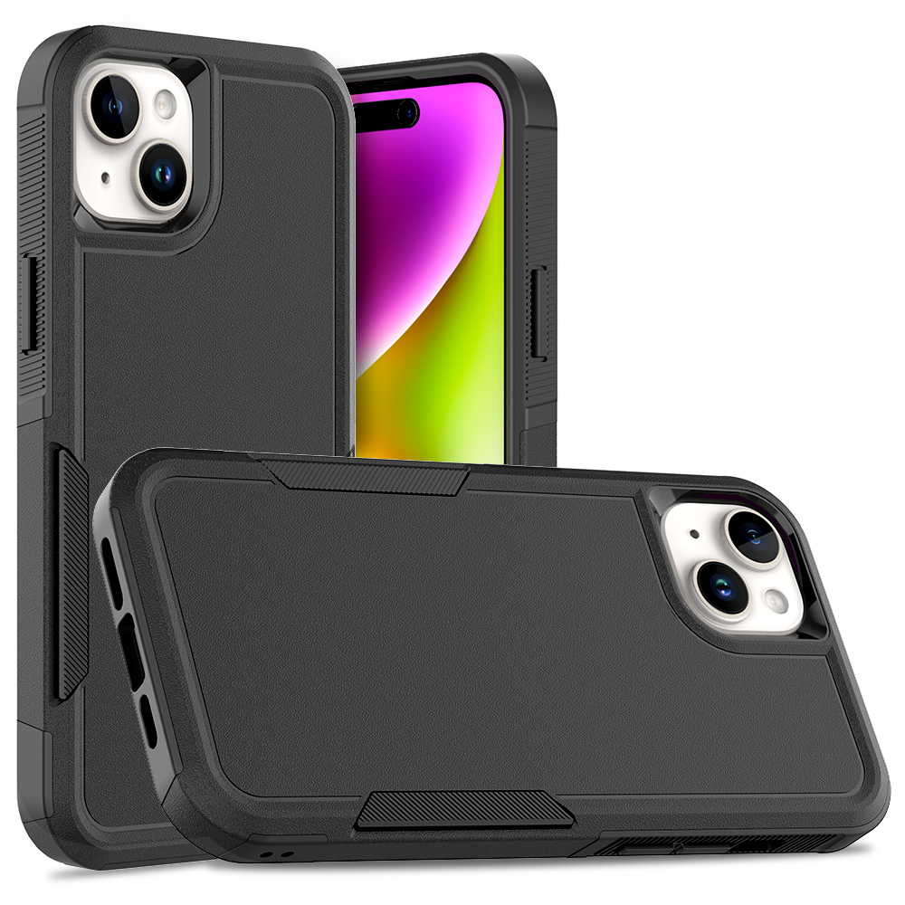 

Für Das Iphone 15 Plus PC+TPU Dual-layer-schutzabdeckung Drop-proof-telefonhülle - Schwarz, iPhone 15 Plus
