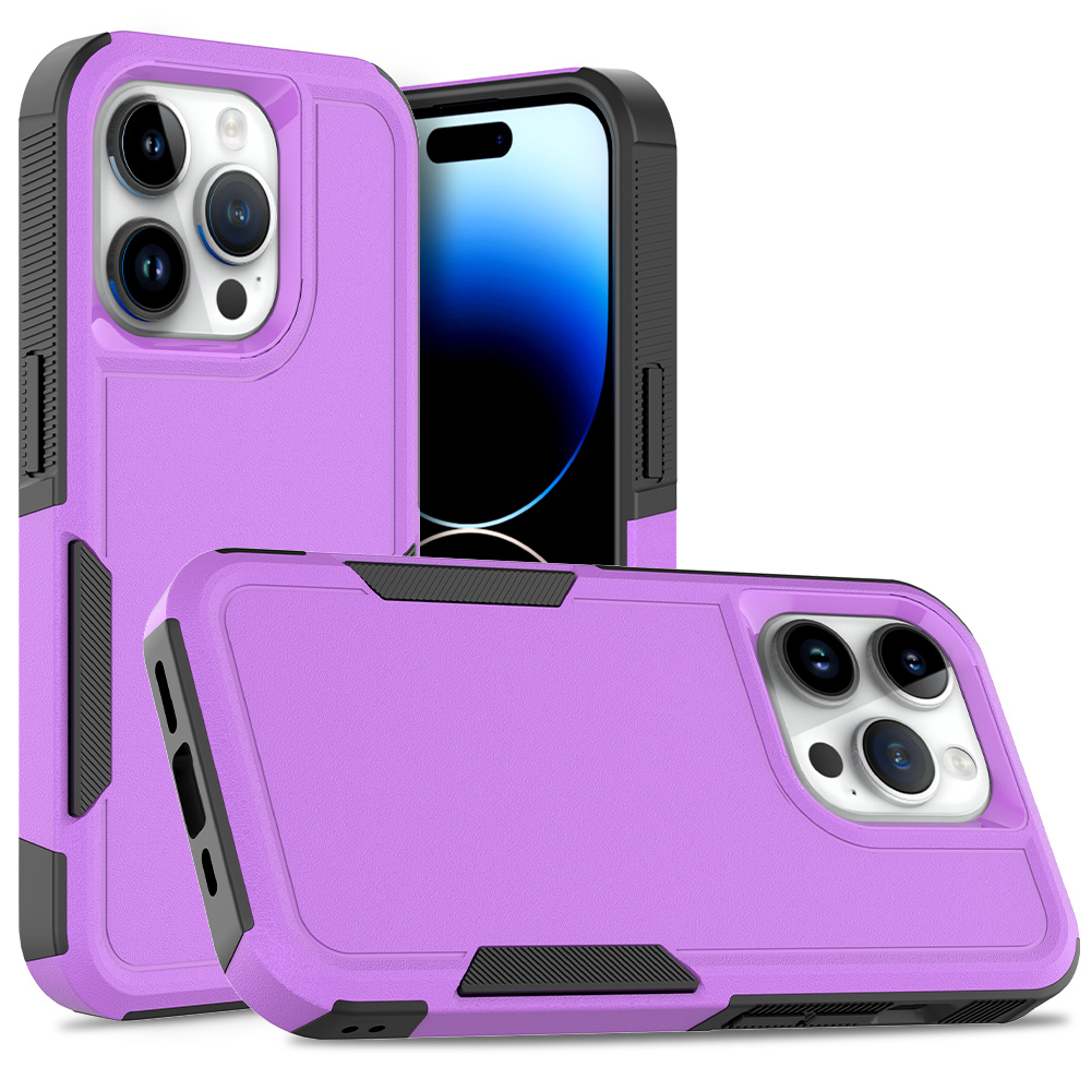 

Für Das Iphone 15 Pro Anti-scratch Phone Case PC+TPU Schockfeste Rückdeckabdeckung - Lila, iPhone 15 Pro